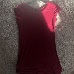 Maroon t-shirt Dress